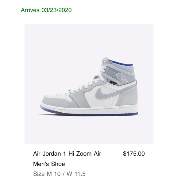 (SOLD) Jordan 1 Zoom “Racer Blue” - Picture 2 of 2